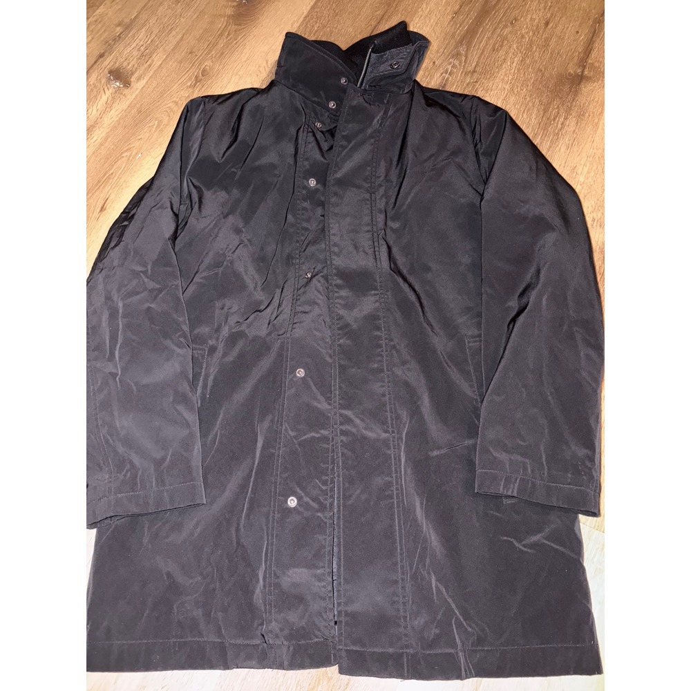 Chaps Men Black Full Zip Removable Liner Parka Jacket‎ Coat Size Medium